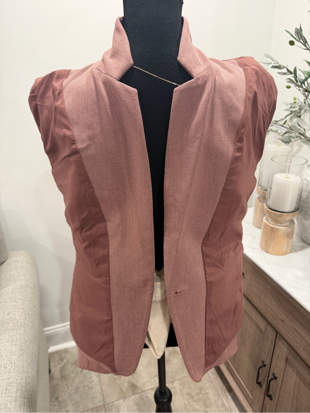 Express Mauve Rose Single-Button Blazer Jacket Size 10 - Picture 13 of 15